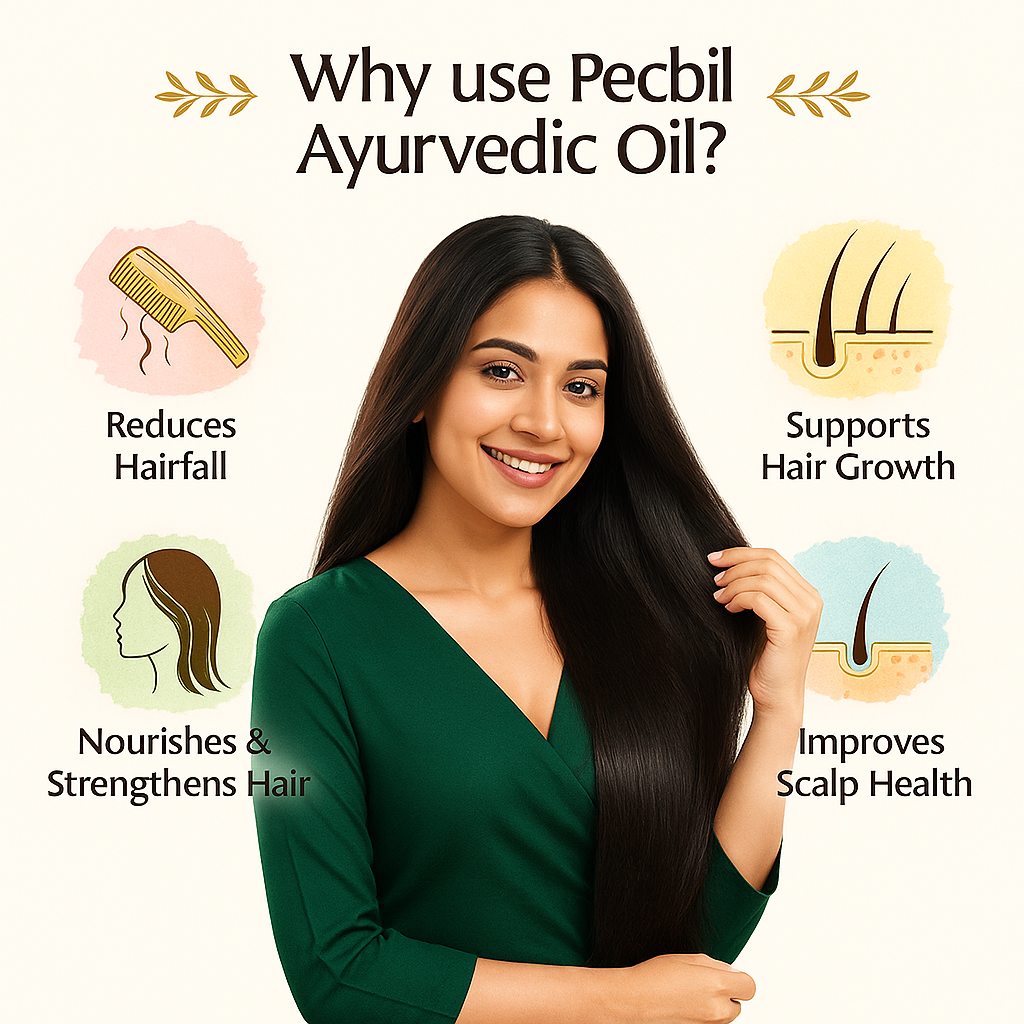 Pecbil Herbal Hair Oil – Hair Regrowth & Anti Hair Fall
